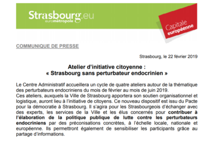 Communiqué Atelier PE Strasbourg
